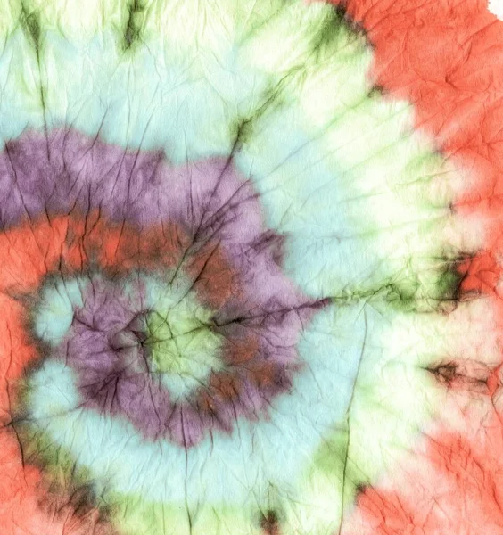 Зеленый Психоделический Калейдоскоп Обтягивающий Круглый Рисунок Повторная Ткань Сибори Бохо — стоковое фото