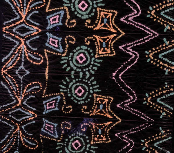 Σχέδιο Ναβάχο Ικάτ Πορτοκαλί Art Graphic Σύνορα Τσιγγάνων Ρεμπ Ριμπόν Royalty Free Εικόνες Αρχείου