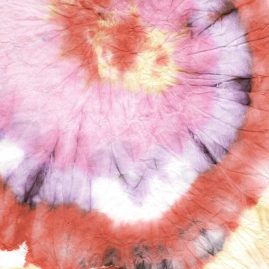 Sıcak kravat boyası girdabı. Tiedye Yuvarlak Kumaş. Gömlek Batik Yıkama Tasarımı. 1960 'ların kravat boyası girdabı. Psikedelik Eski Sanatlar. Kahverengi Şehir Dokusunu Tekrarla. Die Circular Tan.