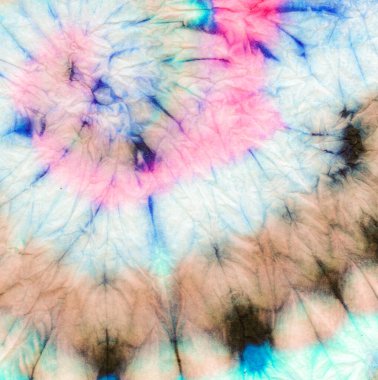 Mavi Psikedelik Kaleydoskop. Tiedye Renkli Yazdırma. Fırça Serin Kıyafet Şablonu. 70 'lerin spiral kravat boyası. Kaleydoskop Boho Arkaplanı. Mavi Giysi Yolculuk Şablonu. 