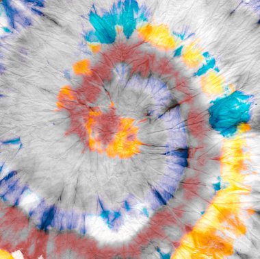 Mavi kravat boyalı spiral arka plan. Die Circular Art. Kıyafetler Renkli Şablon. 70 'lerin Bağlı Sarmal Arkaplanı. El yapımı Cool Print. Turuncu Renkli Tonal Sanat. 70 'lerin Kıyafetleri.