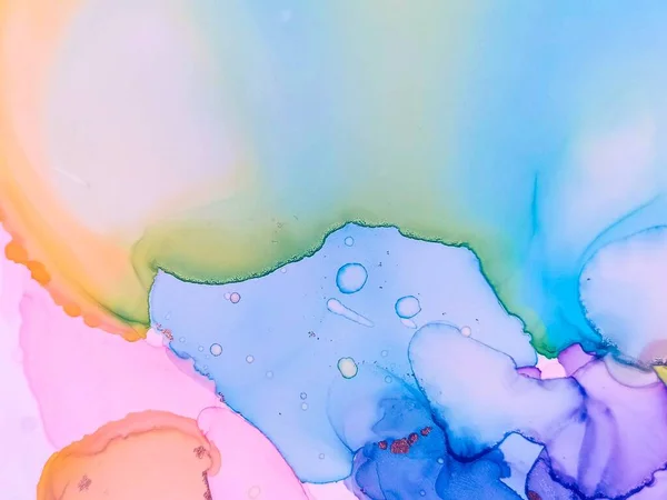 Мраморное Золото Art Fluid Grand Design Смешать Ингредиенты Rainbow Graham — стоковое фото