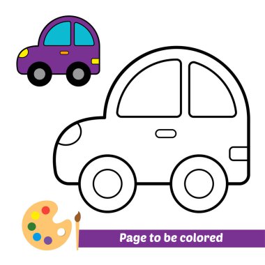 Boyama kitabı, araba vektör resmi