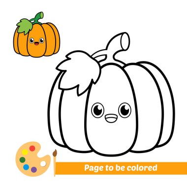 Çocuklar için boyama kitabı, balkabağı taşıyıcısı