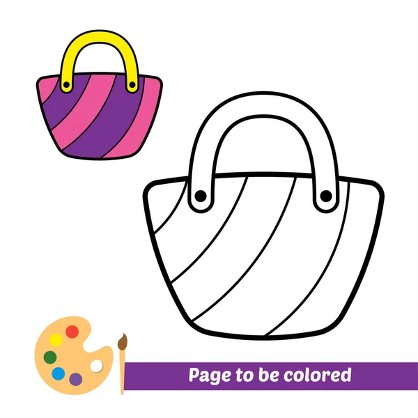 Coloring Book Bag Vector Image — Stock Vector
