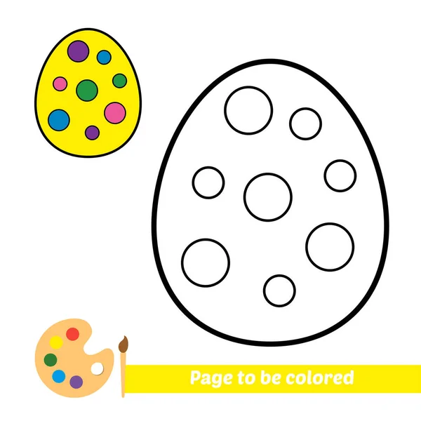 Coloring Book Easter Egg Vector Image — Wektor stockowy