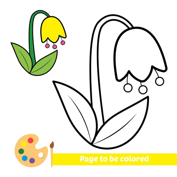 Coloring Book Flower Vector Image — Stock Vector