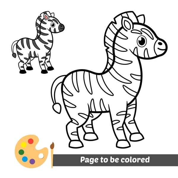 Malbuch Für Kinder Zebrastreifen — Stockvektor