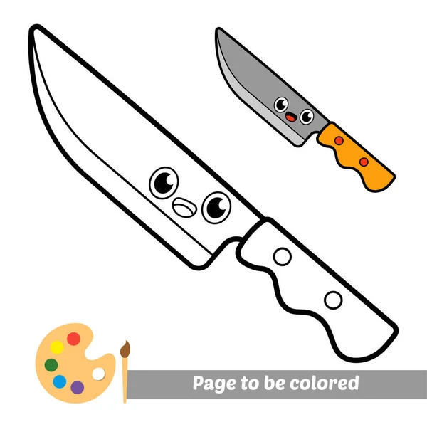 Malbuch Für Kinder Messervektor — Stockvektor