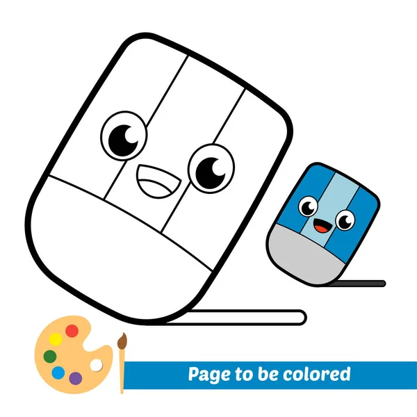 Coloring Book Kids Eraser Vector — Stockvektor