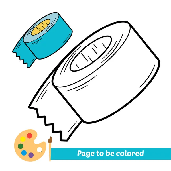 Coloring Book Kids Tape Vector — Stockvektor