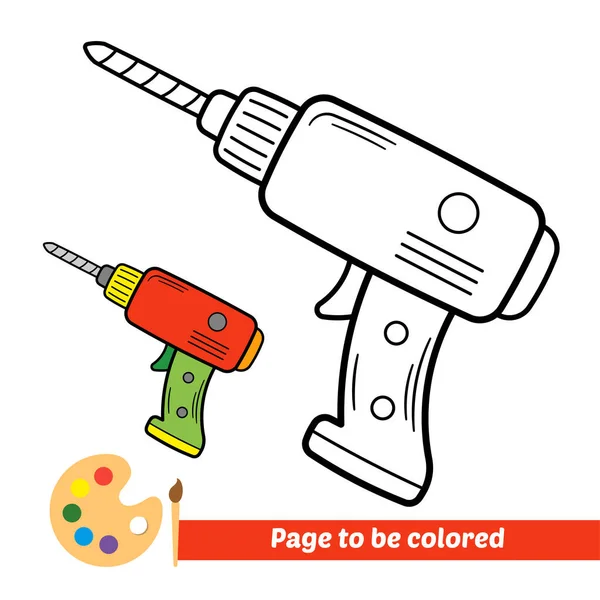 Coloring Book Kids Drill Vector — Stockvektor