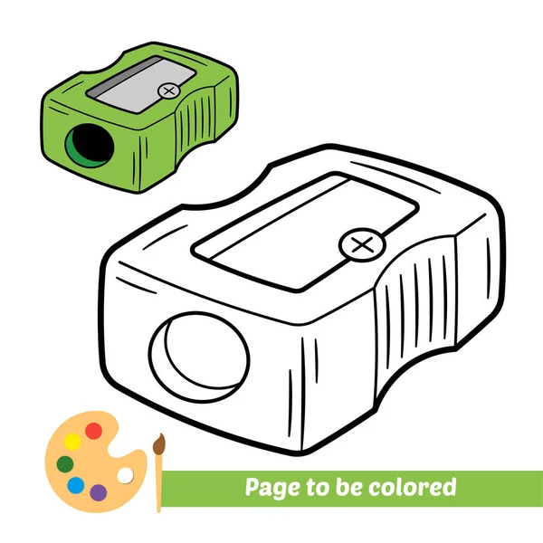 Coloring Book Kids Pencil Sharpener Vector — 图库矢量图片