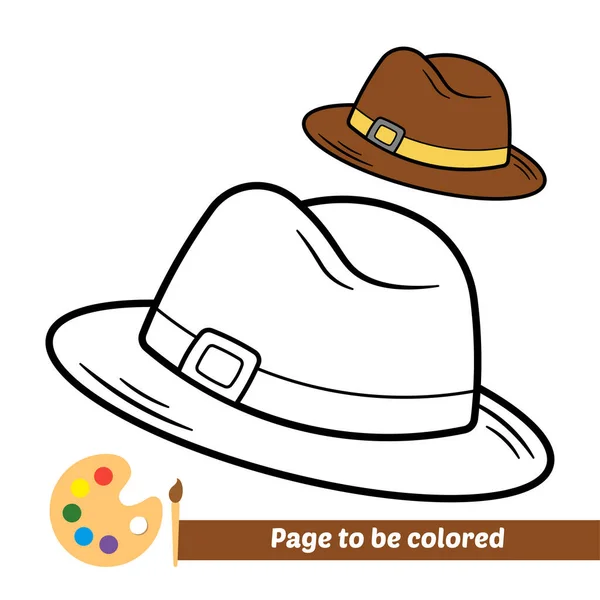 Coloring Book Kids Hat Vector — Stockvektor