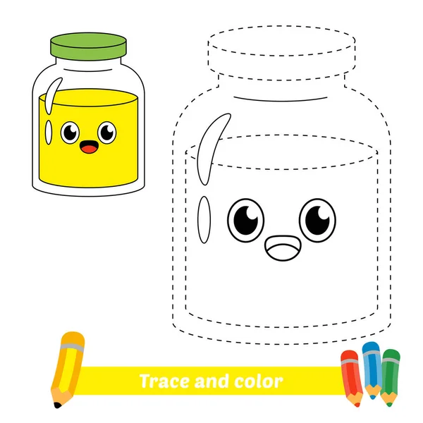 Spur Und Farbe Für Kinder Glasgefäß Vektor — Stockvektor