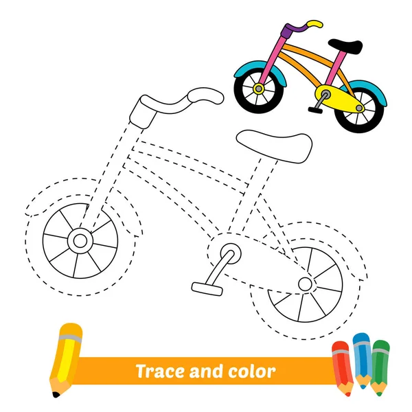 Sporen Kleur Voor Kinderen Fiets Vector — Stockvector