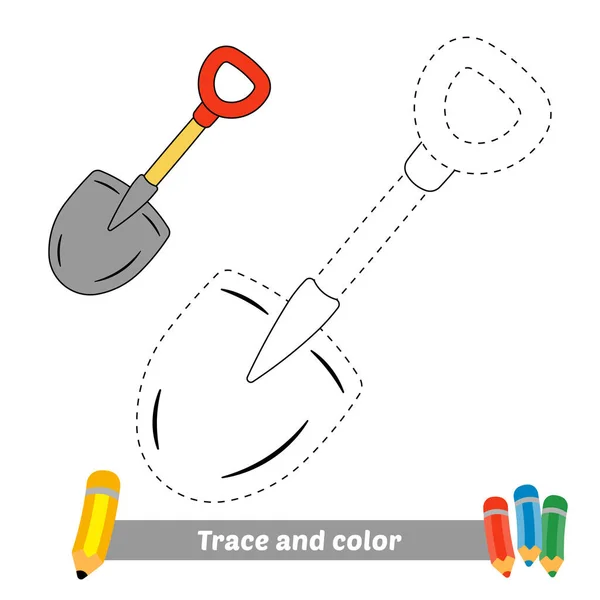 Sporen Kleur Voor Kinderen Vector Schep — Stockvector