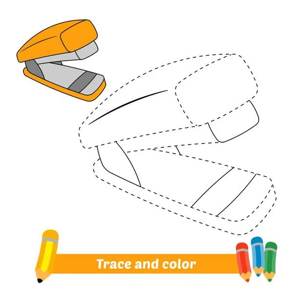 Trace Color Kids Stapler Vector — Stockvektor