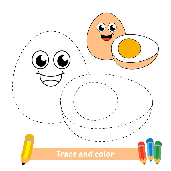 Trace Color Kids Whole Eggs Vector — Διανυσματικό Αρχείο