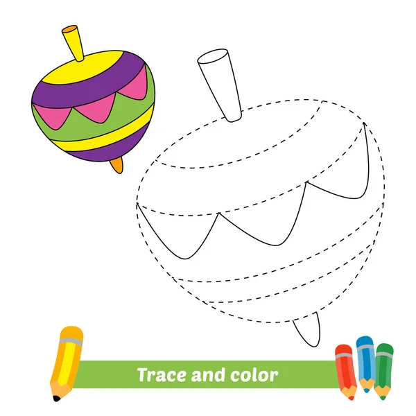 Spur Und Farbe Für Kinder Kreisel Vektor — Stockvektor