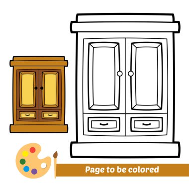 Çocuklar için boyama kitabı, kostüm vektörü
