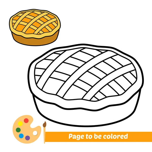 Malbuch Für Kinder Kuchenvektor — Stockvektor