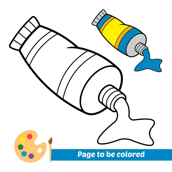 Malbuch Für Kinder Farbtubenvektor — Stockvektor