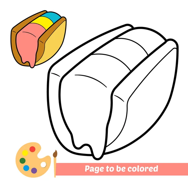 Malbuch Für Kinder Eis Brotvektor — Stockvektor