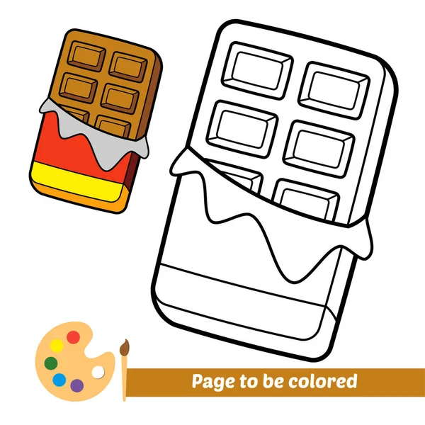 Malbuch Für Kinder Schokoladenvektor — Stockvektor