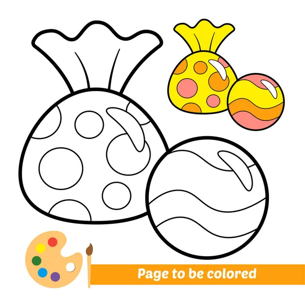 Coloring Book Kids Candy Vector — Stockvektor