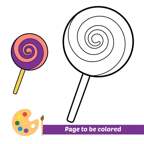Coloring Book Kids Candy Vector — Stockvektor