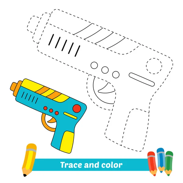 Spur Und Farbe Für Kinder Vektor Für Spielzeugpistolen — Stockvektor