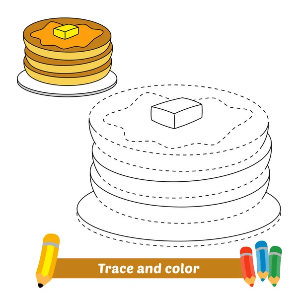 儿童的痕迹和颜色 煎饼病媒 — 图库矢量图片