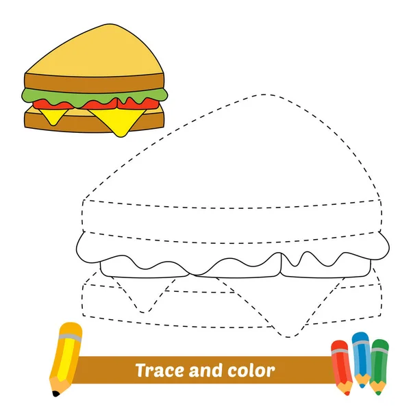 Spur Und Farbe Für Kinder Sandwich Vektor — Stockvektor