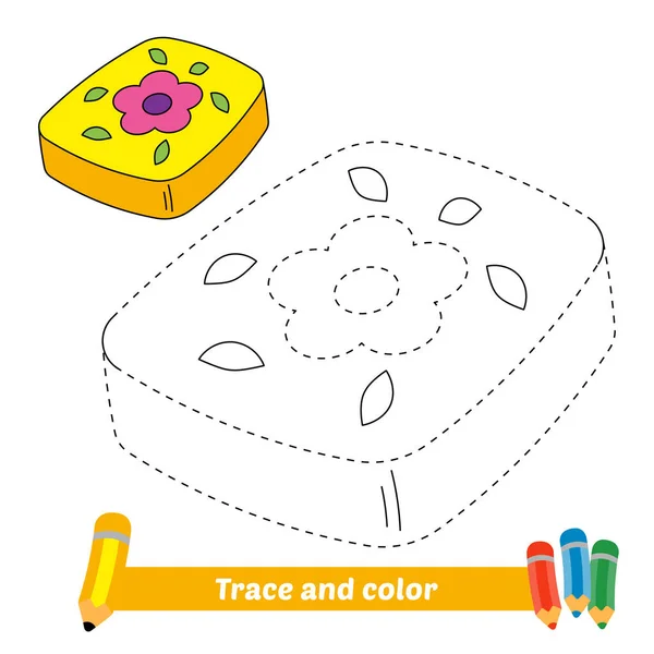 Trace Color Kids Eraser Vector — Stockvektor