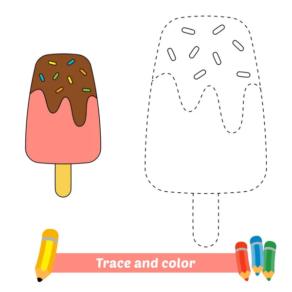 Spur Und Farbe Für Kinder Eisvektor — Stockvektor
