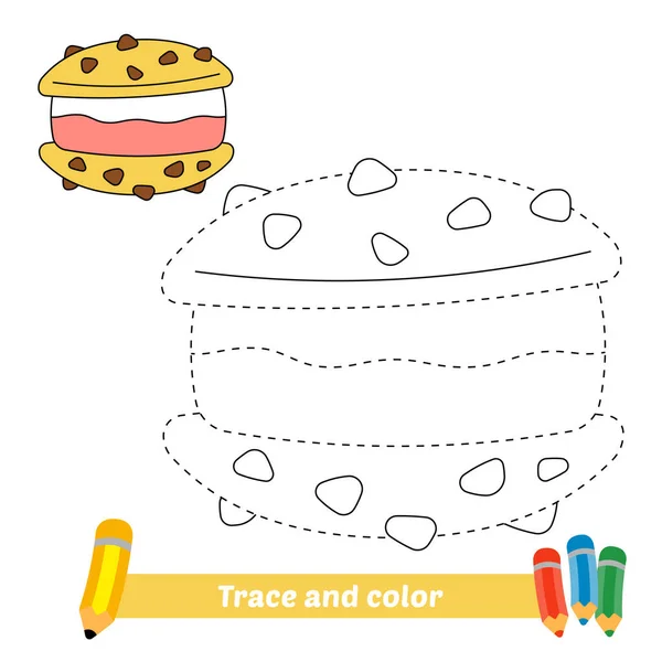 Spur Und Farbe Für Kinder Eis Plätzchen Vektor — Stockvektor