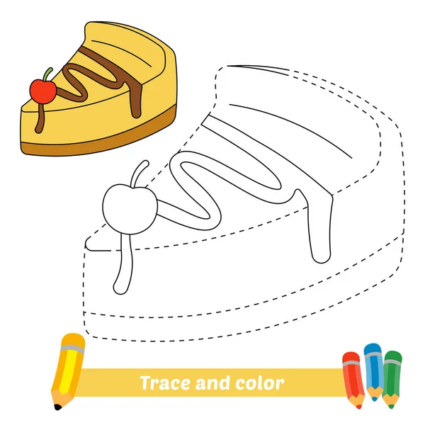 Trace Color Kids Cake Vector — Stockvektor