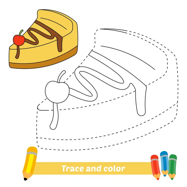 Spur Und Farbe Für Kinder Kuchenvektor — Stockvektor