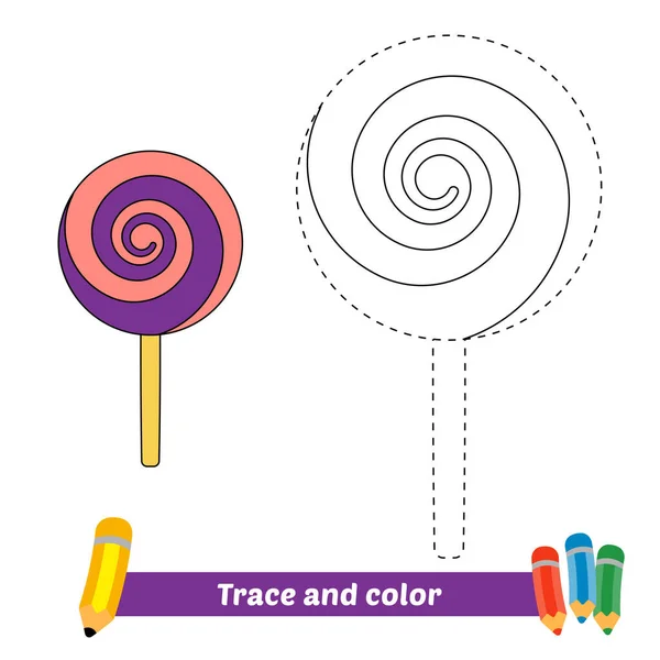 Spur Und Farbe Für Kinder Süßigkeiten Vektor — Stockvektor