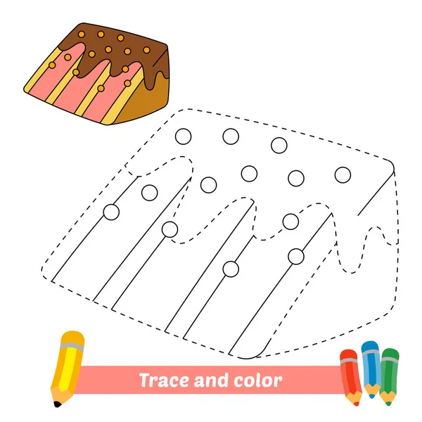 Spur Und Farbe Für Kinder Kuchenvektor — Stockvektor