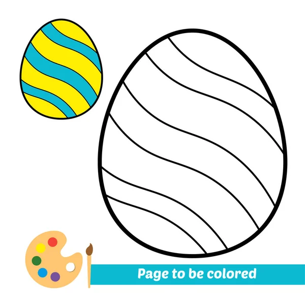 Coloring Book Kids Easter Egg Vector — Stockvektor