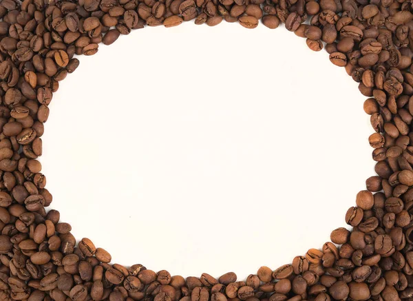 Metin ya da Logo İçin Boşluklu Kahve Fasulyeleri Çerçevesi