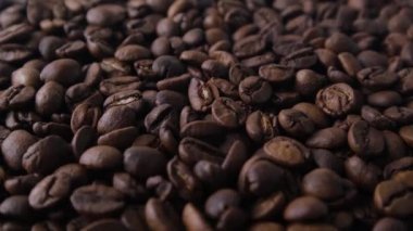 Döndürülebilir Kahve Arkaplanı Kavrulmuş Kahve Fasulyeleri Dönüşümlü Yakın plan