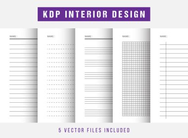 Yazdırılabilir Not Defteri Kağıdı (124; KDP İçişleri)