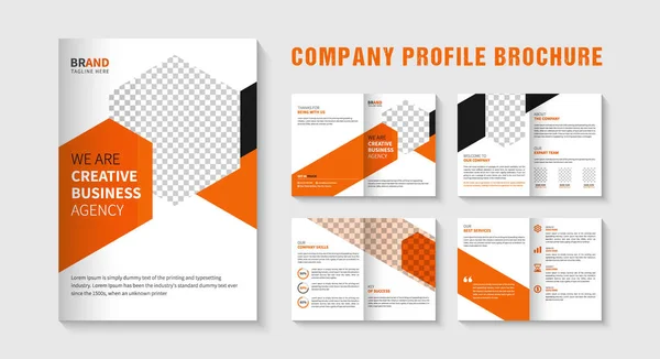 Firmenprofil Broschüre Vorlage Design Kreativ Modern Corporate Business Broschüre Layout — Stockvektor