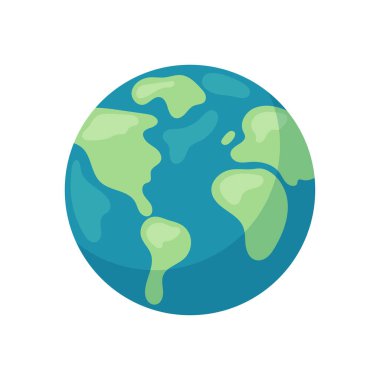 Beyaz arka plan üzerinde izole Earth simgesini. Vektör çizim