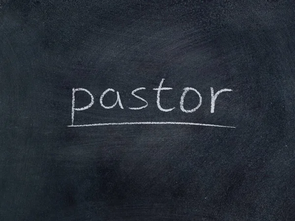 Pastor Concept Word Blackboard Background — Stock Photo, Image