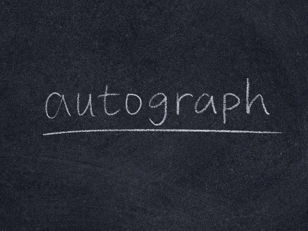 Handtekening Concept Woord Schoolbord Achtergrond — Stockfoto