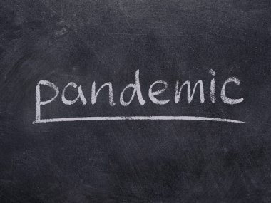 Pano arka planında pandemik konsept kelime